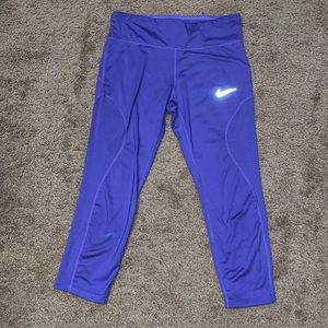 Nike Purple Workout Cropped Leggings